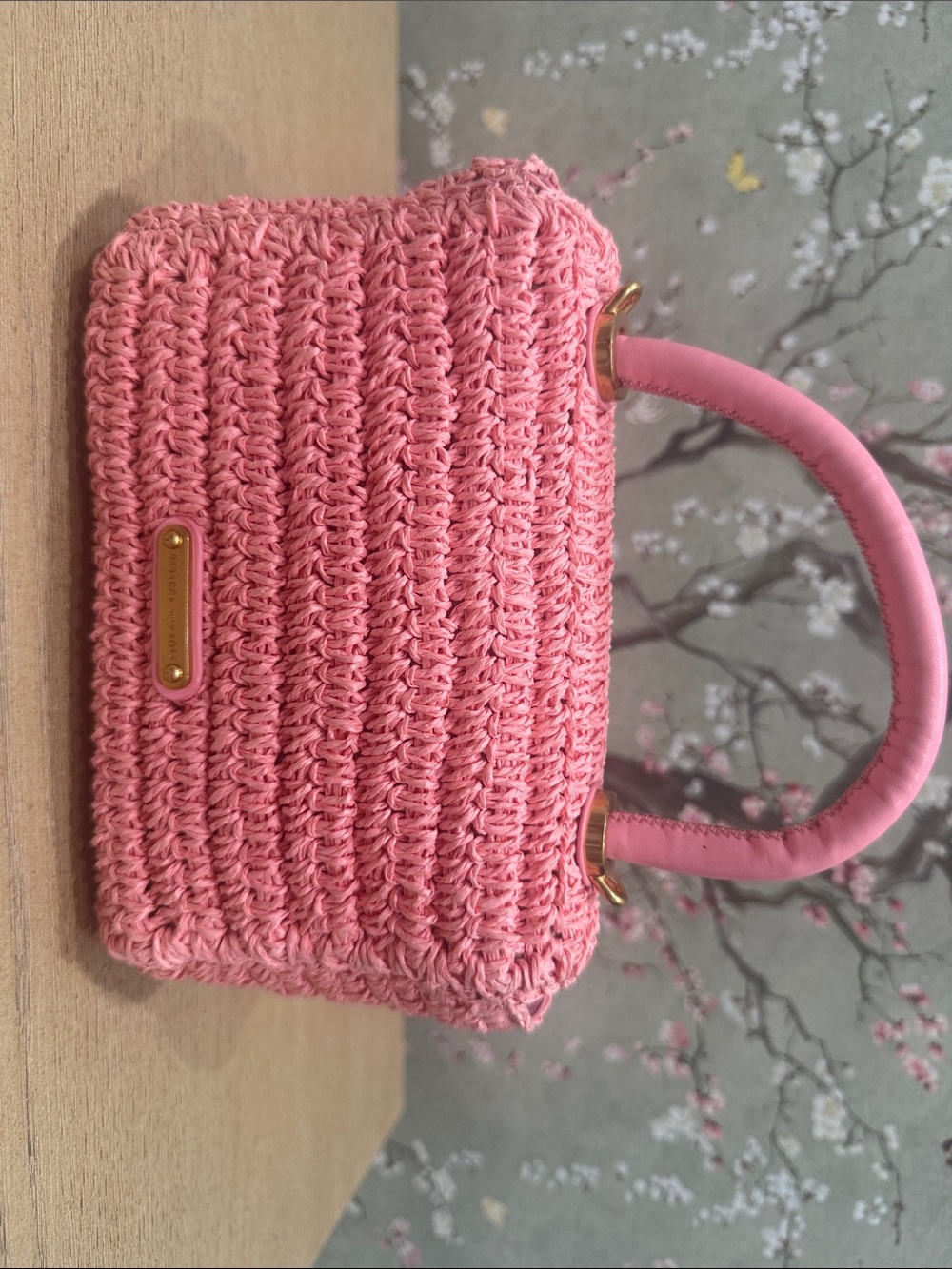 Rebecca Minkoff Pink Crochet Top-Handle Mini Bag - Picture 2 of 2